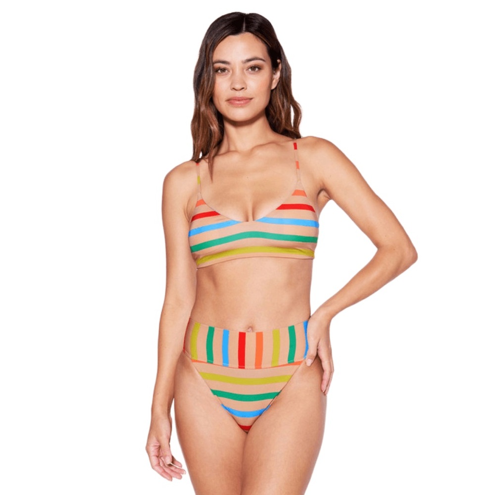 Hurley Sun and Sand Moderate High Waist Bikini Set